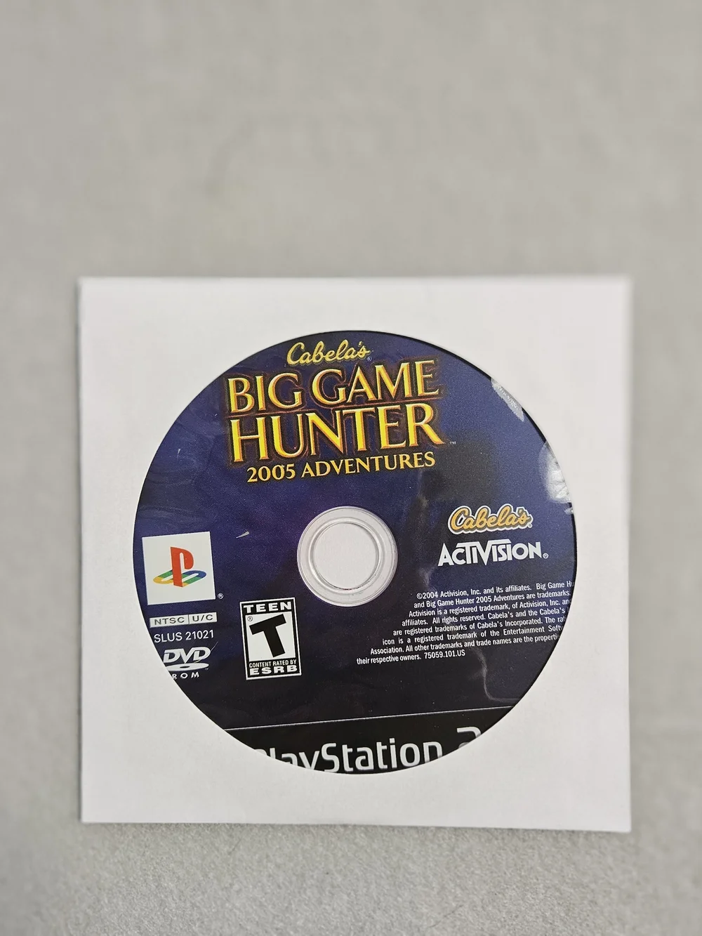 Cabelas Big Game Hunter 2005 Adventures PS2 Disc